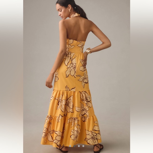 HUTCH FLORAL HALTER MAXI DRESS SIZE 0 MSRP $298.00 NWT - Picture 2 of 7